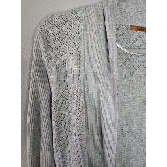 Belldini Women's Gray Long Sleeve Draped Cardigan Size Large - Picture 5 of 5